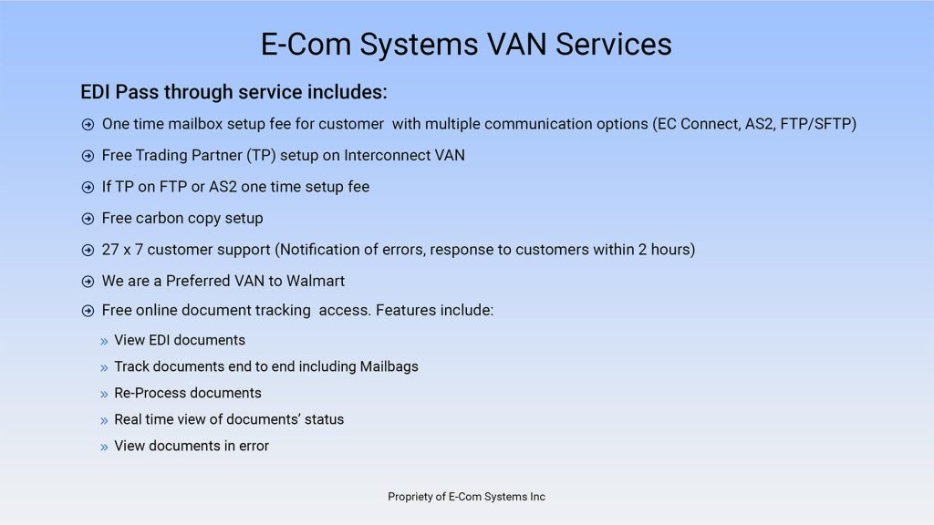 E-Com Systems EDI Pass through process