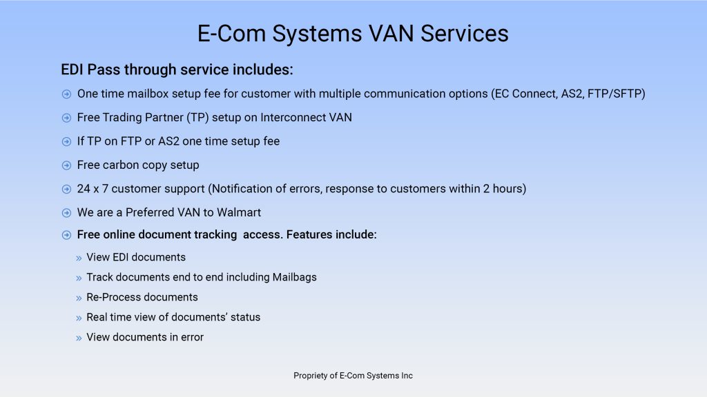 E-Com Systems EDI Pass through process
